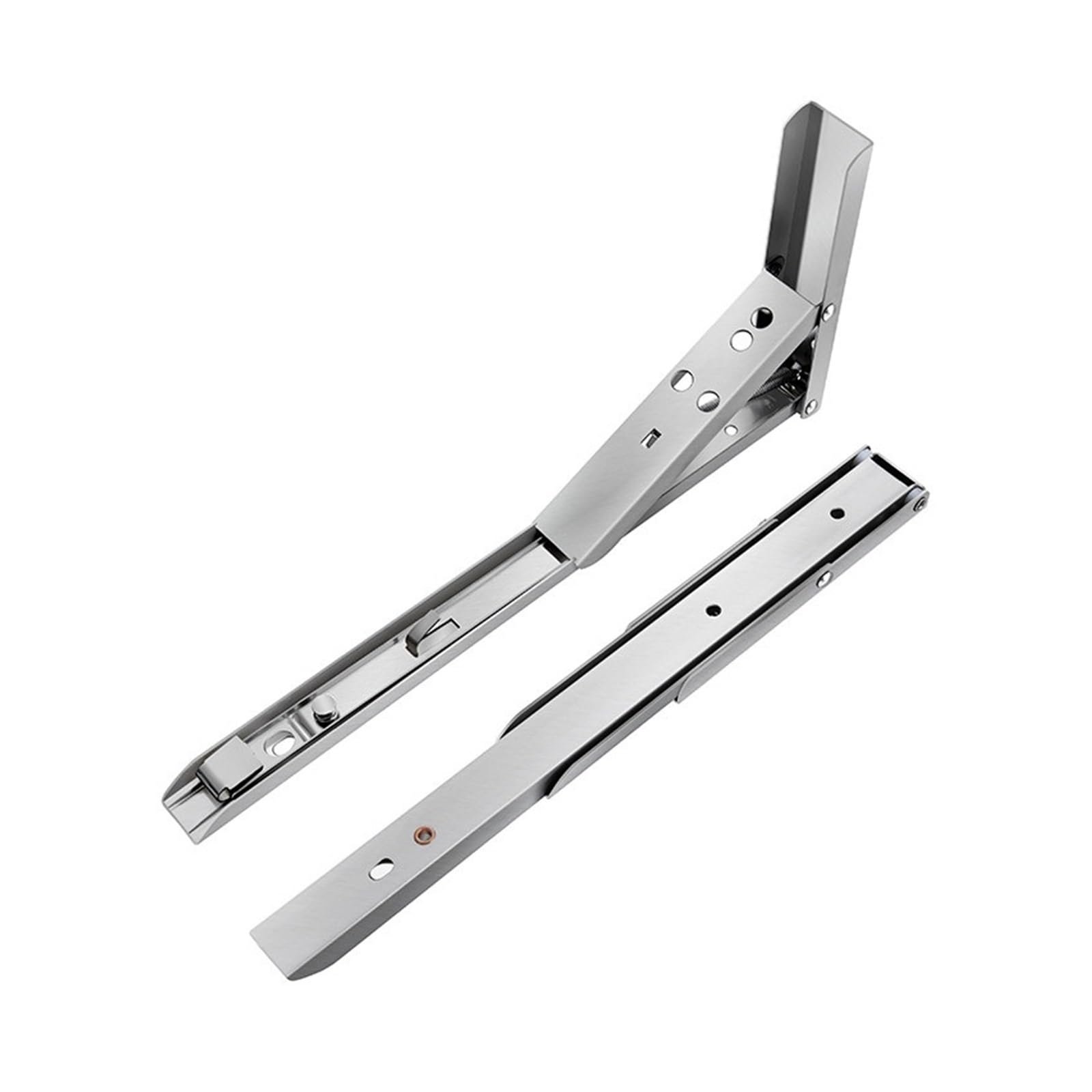 soporte plegable para estantería, 2 soportes de estante acero inoxidable ajustables for montar en(Silver 10inch)