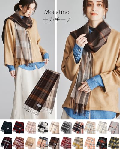 バイヤー ピュア カシミヤ 100% チェック マフラー CH30a の商品画像 1