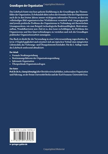 Grundlagen Der Organisation: Basiswissen Für