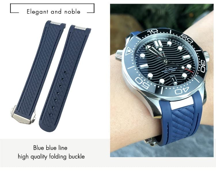 Bracelet montre caoutchouc Omega Seamaster 300 sport nautique et été