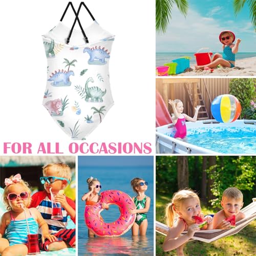 Image of Girls One Pieces Swimsuit Cute Beach Swimwear with Adjustable Strap 3-10 Years