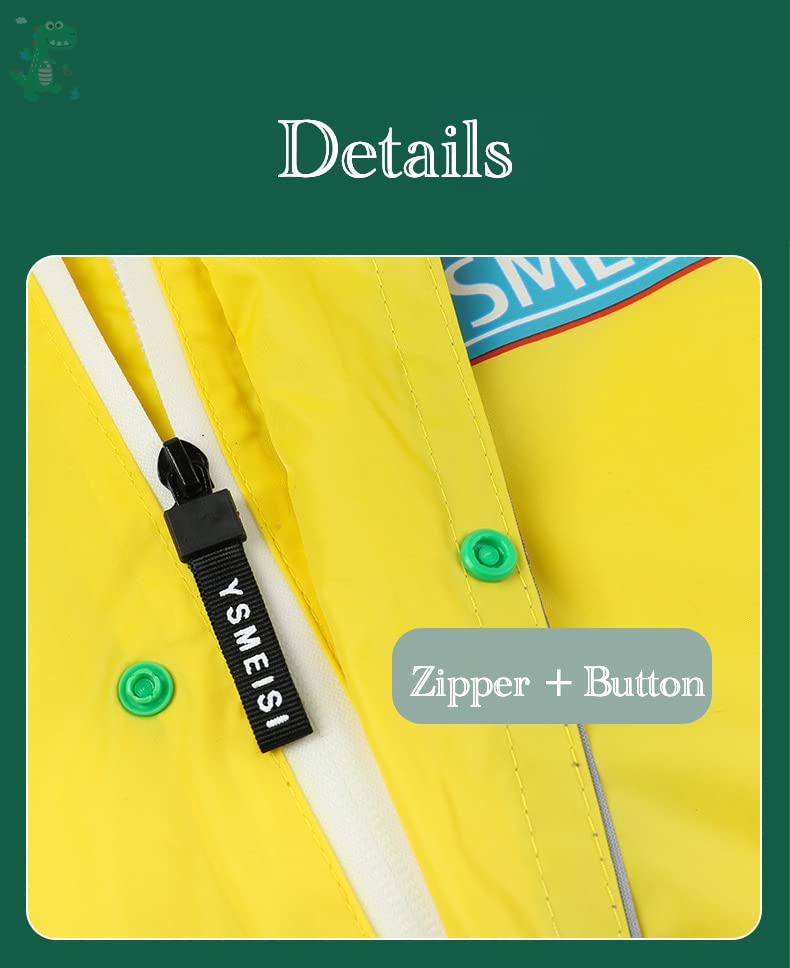 Kids Toddler Boys Girls Rain Suit Waterproof Rainsuit Rain Coat Coverall Cartoon Dragon 3-4 Years M Size4