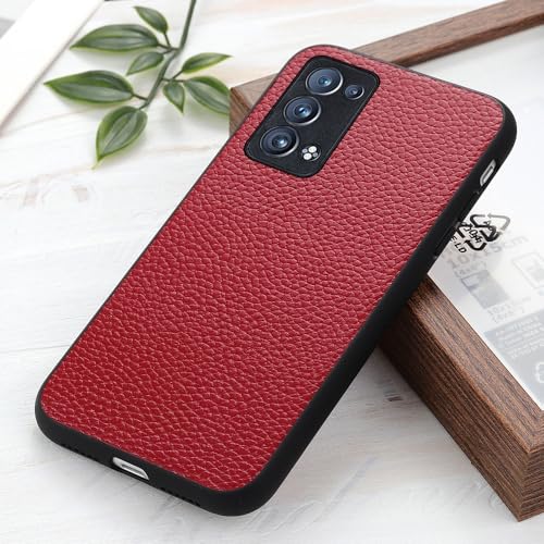 Coque rigide Oppo Reno 6 Pro Plus protection TPU et cuir - 3