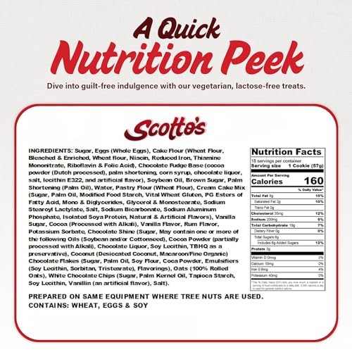 Scotto'S Cookies Bakery Fresh Favorites - Chocolate Brownies Individually Wrapped Covered With Chocolate Icing And/Or Non Pareils Pack Of 9 thumb #6