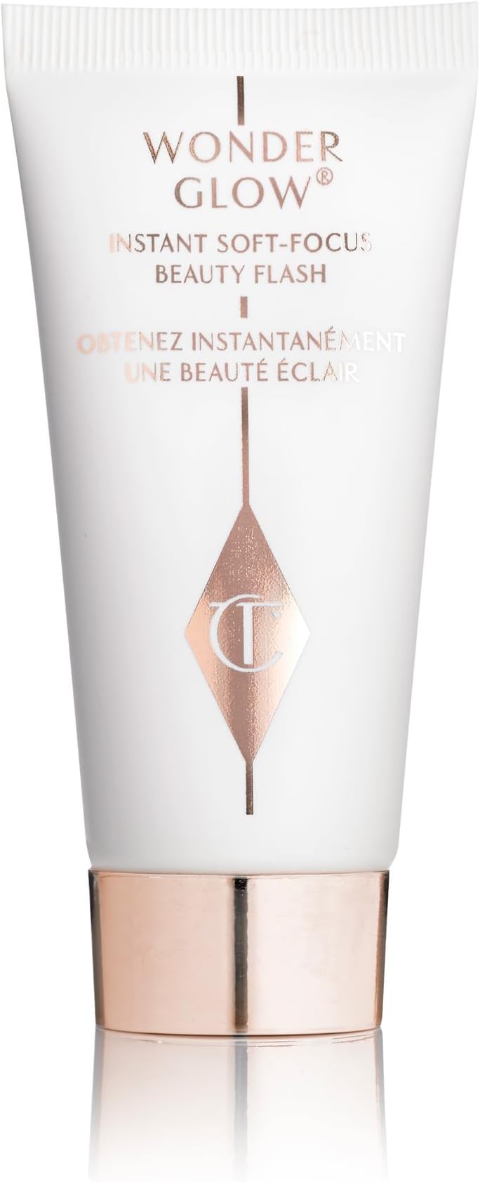 Wonderglow Face Primer - Soft-Focus, Illuminating Dewy Primer to Hydrate & Blur the Look of Imperfections, Fine Lines & Wrinkles - Infused with Hyaluronic Acid & Rosehip Oil