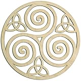 Triskelion Celtic Knot, Triskele Knot Wooden Wall Art 12', Celtic Art, I Irish Symbols,Celtic Triple...