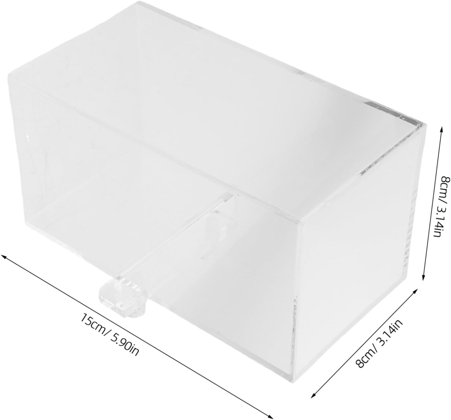 Suspended Negative Pressure Aquarium for Betta, Auto Refill Acrylic Tank | 19.00 X 19.00x16.00cm Size, Visual Effect, No-drill Installation for Offices and Apartments