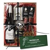 Cestas Navidad. Lote Navidad + Experiencia Cata De Vino Para Regalar Cofre | Regalo Cesta De Navidad Pack Regalo Vino Pack Gourmet para Regalo Ibéricos | Cofre Regalo Padre Navidad Gourmet Regalo
