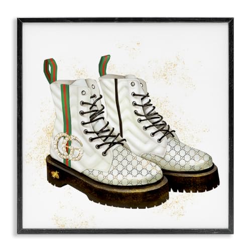 Luxury Shoes Glam Diamond Pattern, 24 x 24 Inch Framed Giclée Print