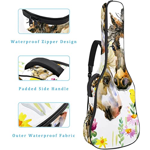 Hondank Housse imperméable pour guitare acoustique avec double bandoulière et poche Motif fleurs de cerisier… - Les Beatles, Paul McCartney, John Lennon, RIngo Starr, George Harrison Hondank Housse imperméable pour guitare acoustique avec double bandoulière et poche Motif fleurs de cerisier… – Image 5