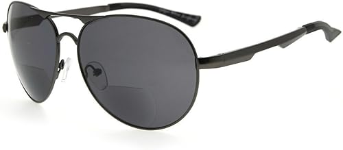 Eyekepper Gafas de sol bifocales polarizadas de policarbonato estilo piloto bifocales para lectores de sol, lentes de lectura polarizados para