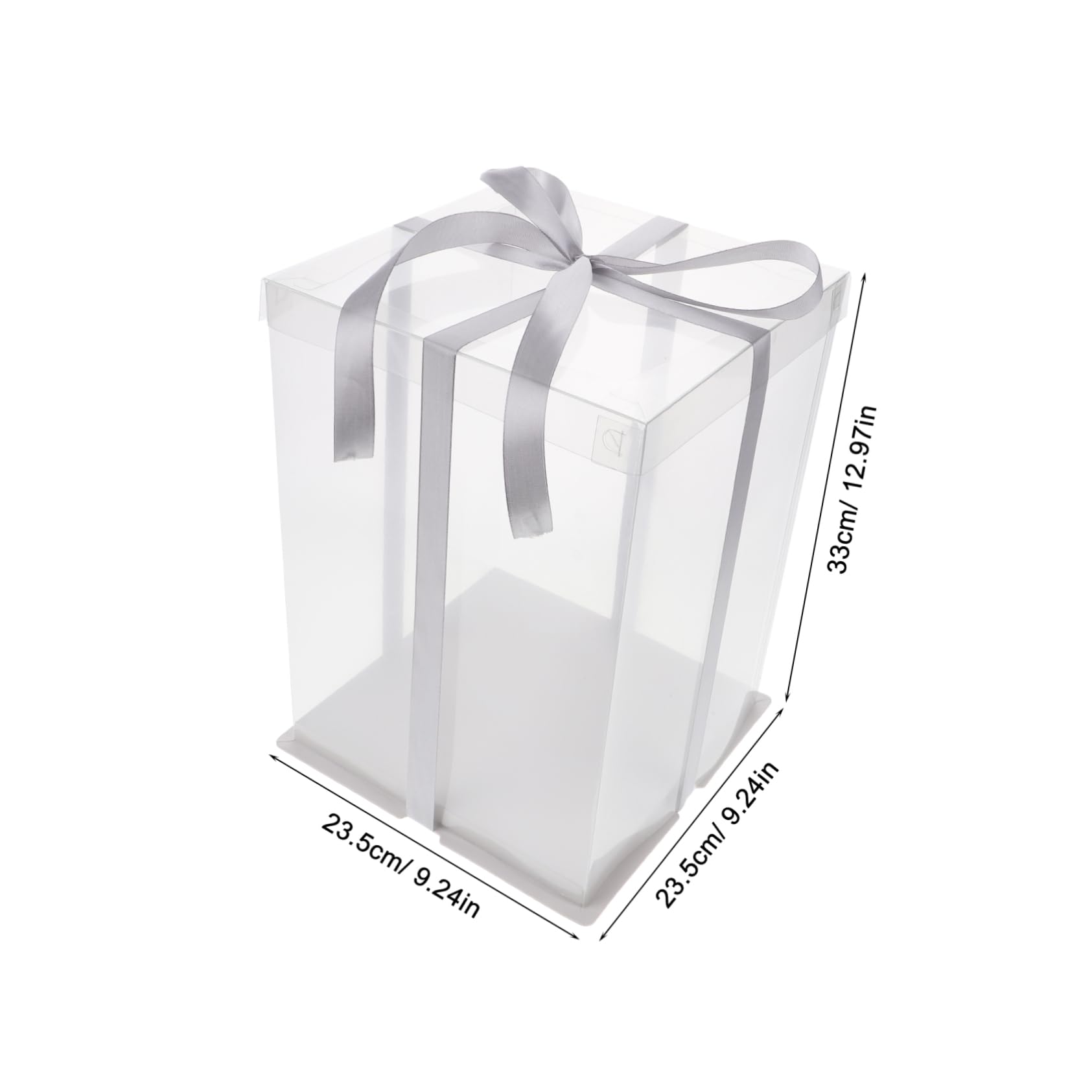 HAKIDZEL Birthday Cake Packaging Box 4 Pack Large Cake Boxes Plastic Safe for Food No Odor