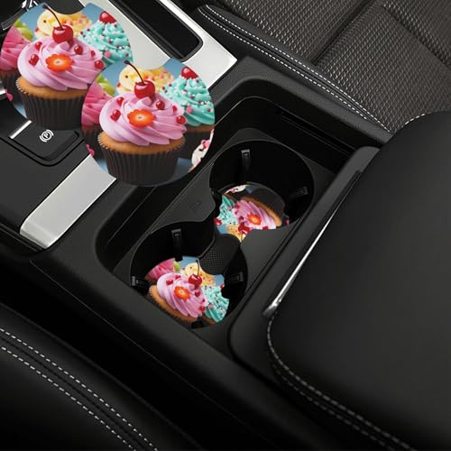 Portavasos para carro universal 2 piezas goma negra miniatura 1