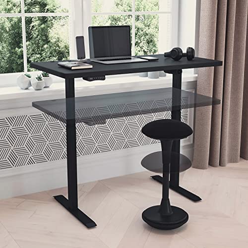 Image of Flash Furniture Adjustable Height Active Office Stool - Modern Black Sit-To-Stand Learning Chair - Padded Swivel Stool - Rocking, Wobble, Tilting Motion