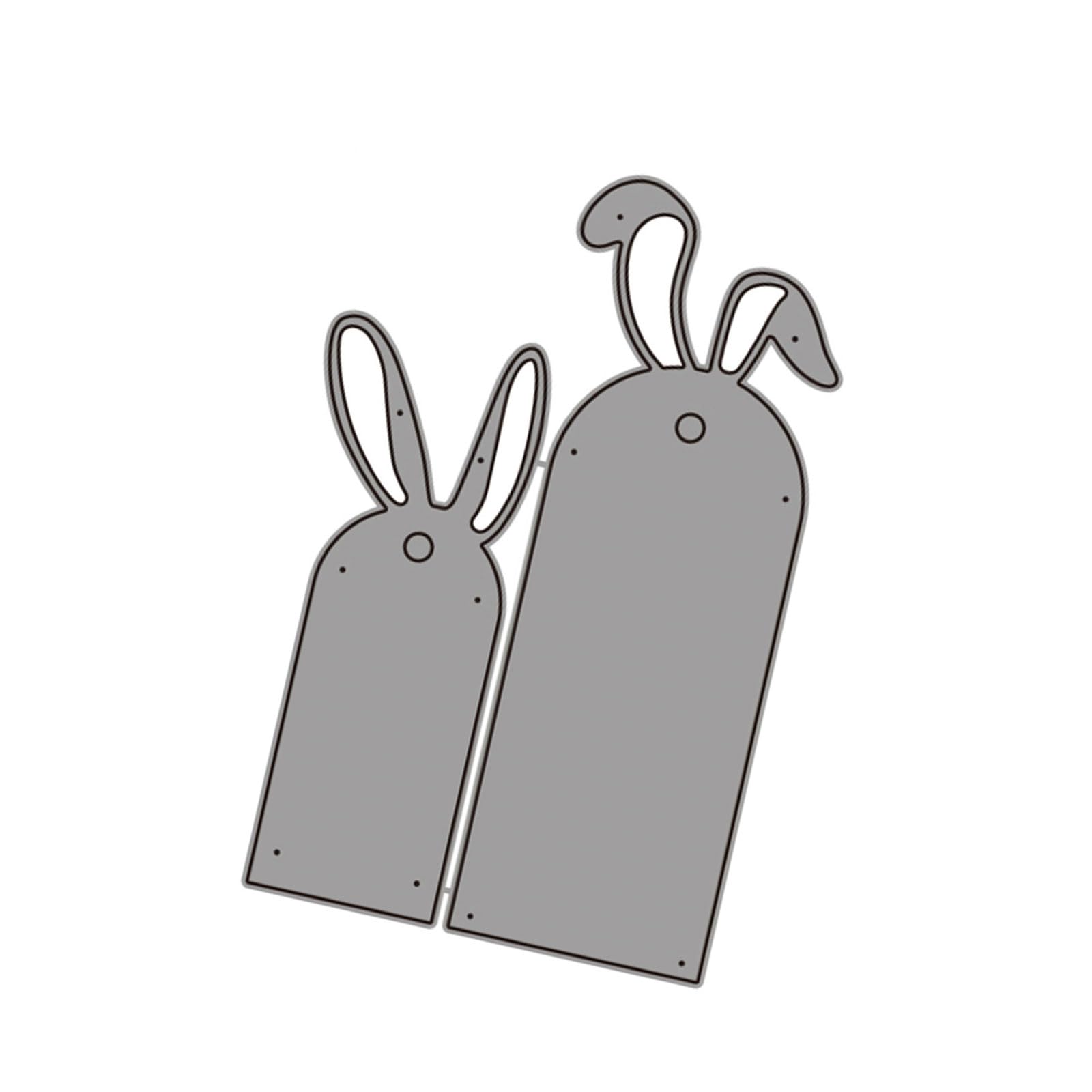 Maxtonser Easters Rabbits Label Metal Die Cut Carbon Steel Cutting Dies for Card Making Scrapbooking Decorations