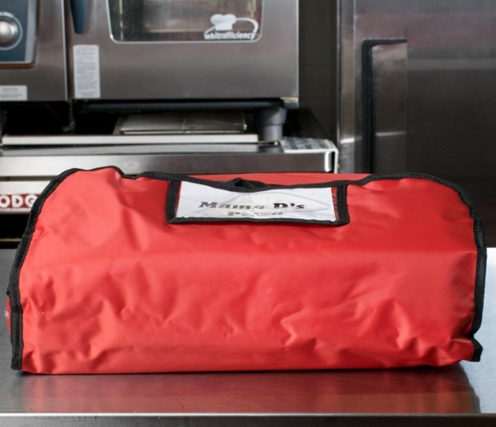 Soro Essentials- 24” x 24” Nylon Insulated Pizza Delivery Bag- fits (2) 23" Pizza Boxes Pizza Delivery Bag Pizza Warmer Bag Food Delivery Pizza Carrier Bag Perfect for Deliveries
