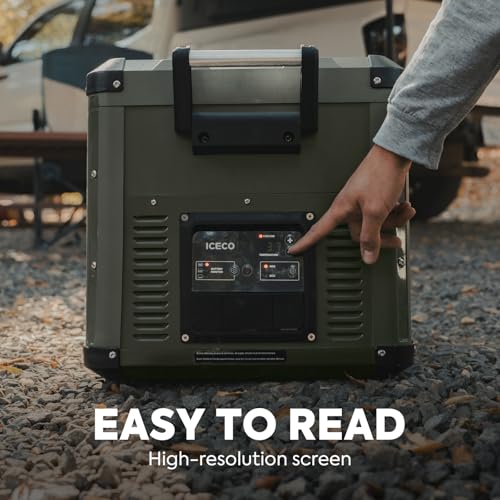 Image of ICECO VL35 ProS 12V Refrigerator, Portable Fridge Freezer with SECOP Compressor, 35L Car Fridge Powered by AC /DC, 0℉-50℉, Electric Cooler for Car, Camping, Home, Travel [Olive Green Edition]