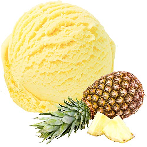 Ananas Geschmack Eispulver VEGAN - OHNE ZUCKER - LAKTOSEFREI - GLUTENFREI - FETTARM, auch für Diabetiker Milcheis Softeispulver Speiseeispulver Gino Gelati (Ananas, 1 kg)