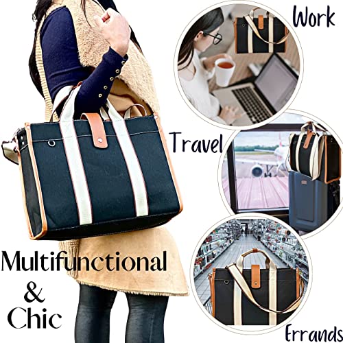 Bolso de pañales de gran capacidad estilo mensajero con asas reforzadas en color negro 3
