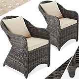 POLYRATTAN-CHIC: Lass Dich vom hochwertigen Polyrattan unserer Relaxsessel begeistern. Dieses Material schafft nicht nur eine natürliche Atmosphäre, sondern bietet auch höchsten Komfort dank der weichen Sitzpolster. Diese Stühle sind ein wahres Design-Highlight und fügen sich nahtlos in jede Raumgestaltung ein, ob im Wohnzimmer, Wintergarten oder im Garten.