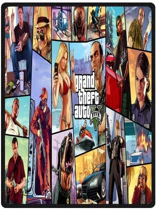 Customize DIY Design Grand Theft Auto GTA 5 New and Cotton Blanket Fleece Blanket Throw Blanket 58x80 inches