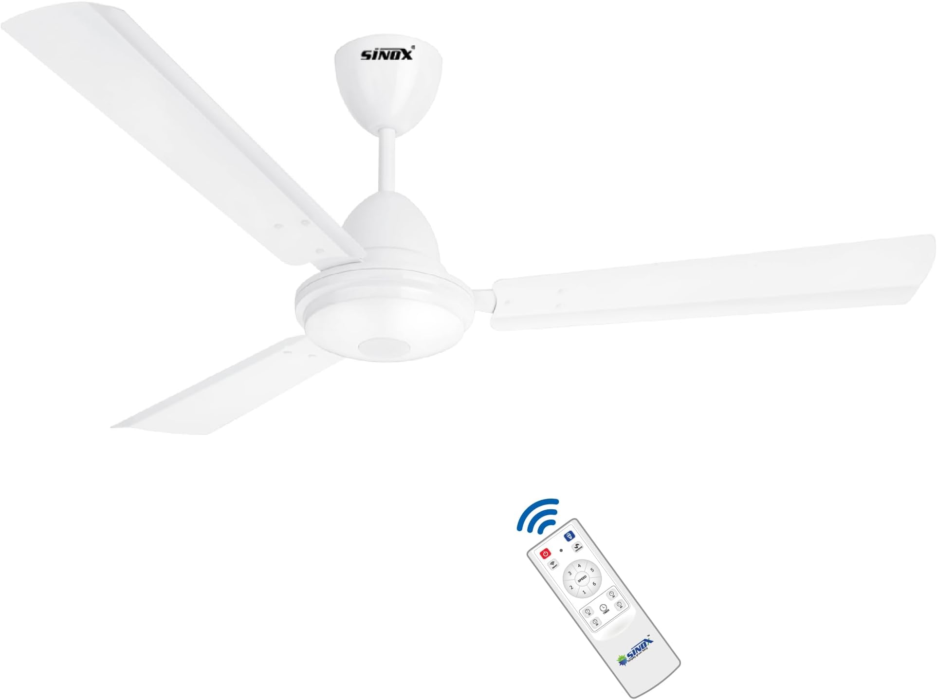 SINOX 12V DC BLDC Ceiling Fan | Runs on Battery & Solar Power | Smart Remote Control | High Speed Delivery | 1200 MM (WHITE)