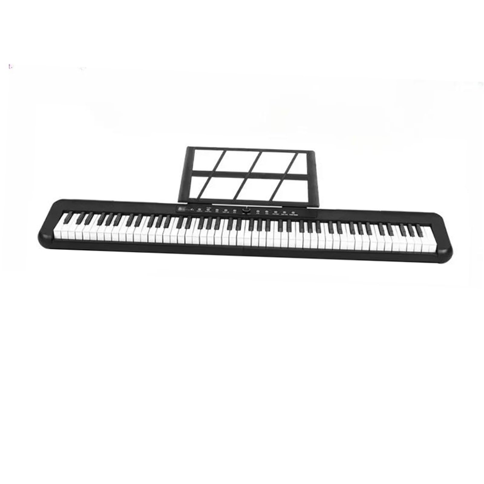 Piano Teclado Órgano Electrónico Profesional De 88 Teclas Piano Electrónico Portátil Teclado Musical Para Principiantes Y Adultos(Bk,Set1)
