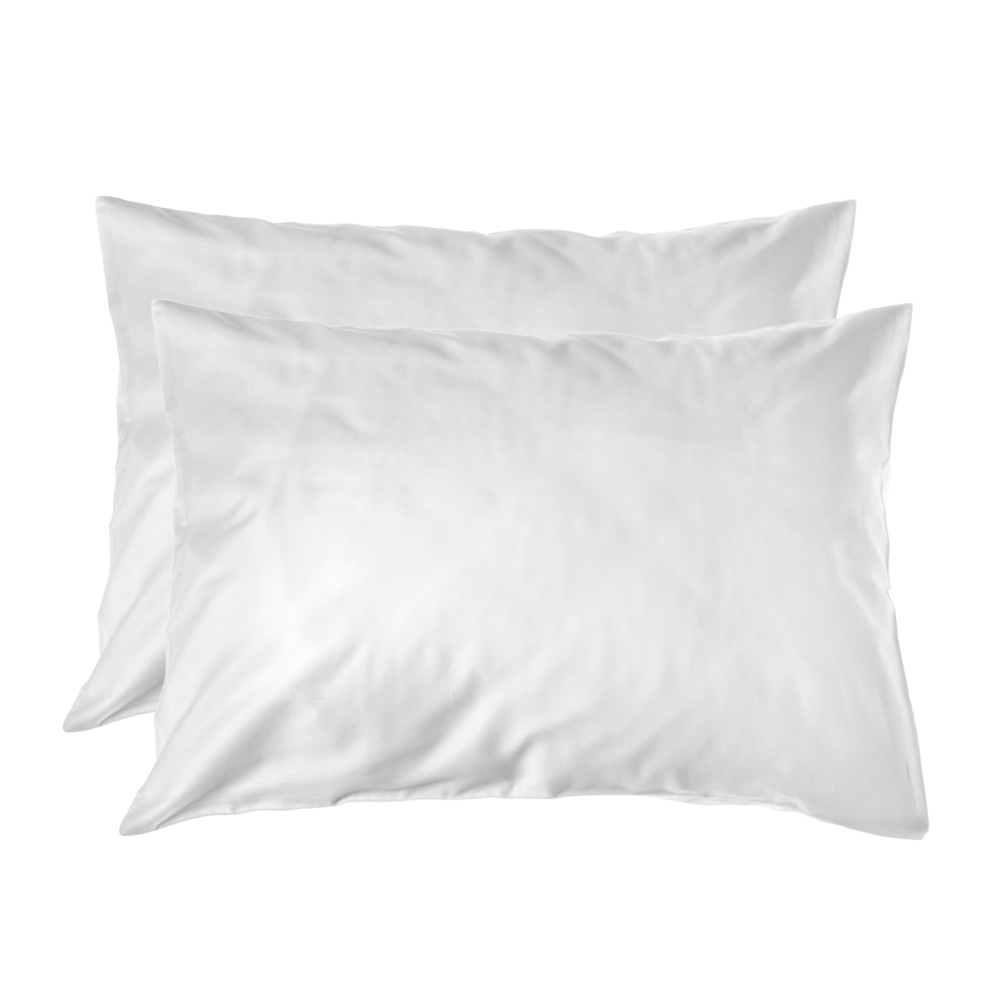 Home Sweet Home UK Microfibre White Pillow Cases 2 Pack - Brushed Microfibre White Pillowcases with Envelope Closure, 48x74 cm Pillow Covers, Pillow Case Standard Size Set of 2
