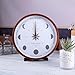 Tabic Planeteco Moon Master - Precision Lunar Phase Wall Clock - Accurate Moon Tracking & Easy-to-Read Dial for Lunar Cycle - Stylish Round Moon Phase Clock - Celestial Home Decor - Dark Stain