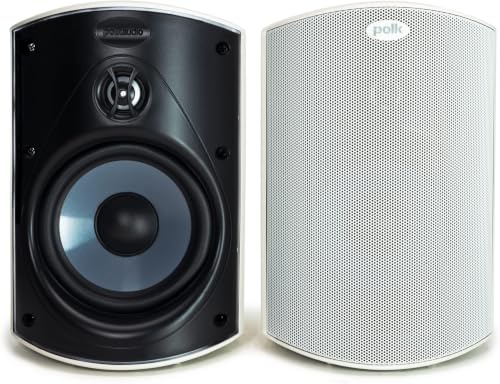 Image of Polk Audio Atrium 4 Outdoor Speakers with Powerful Bass (Pair, White), All-Weather Durability, Broad Sound Coverage, Speed-Lock Mounting System (Pack of 6)