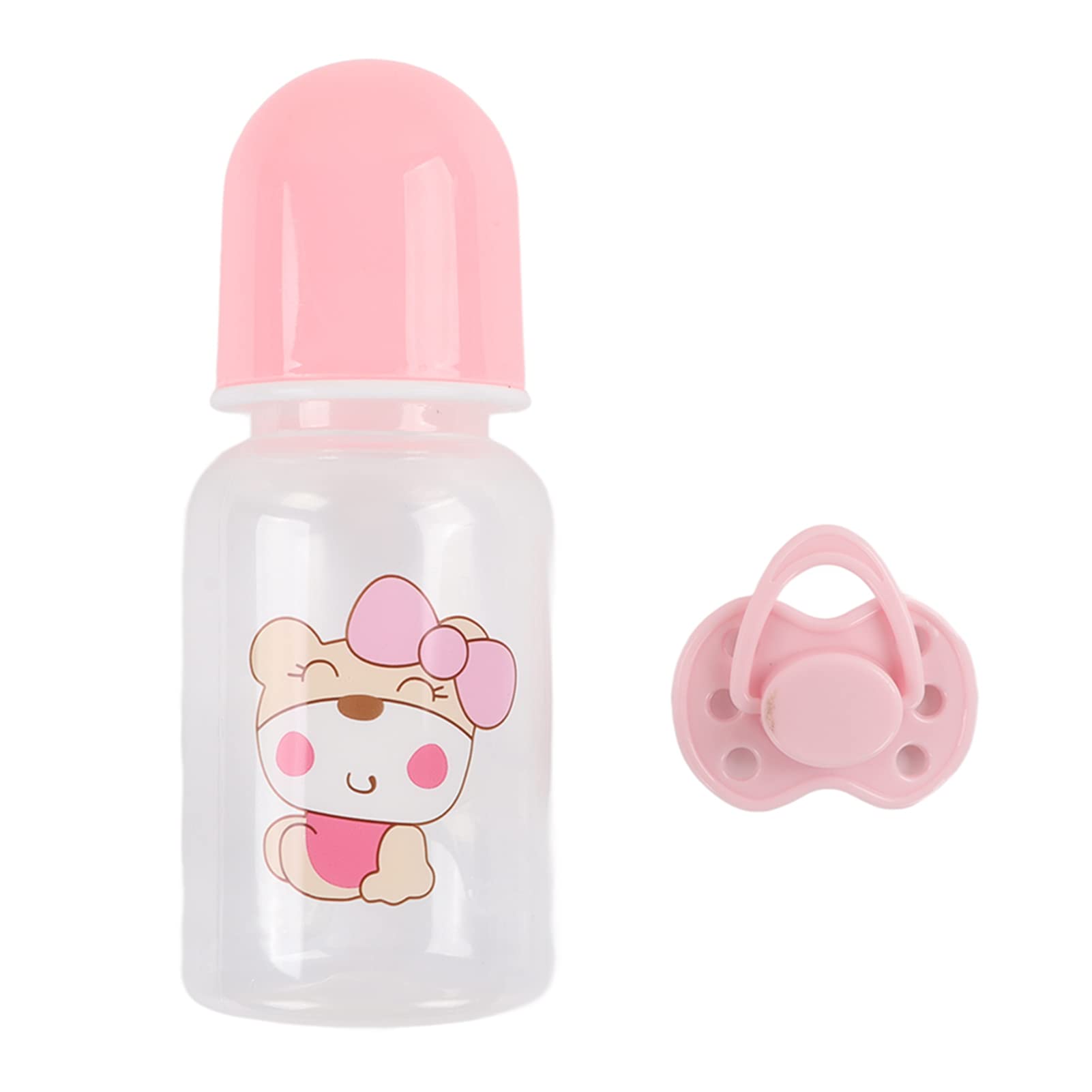 Focket Lalki Reborn, 55 Cm Miękkiego Silikonu, Realistyczne, Realistyczne Noworodka, Lalki Baby, Silikonowe Całe Ciało Reborn ze Smoczkiem i butelką Mleka na Prezent Urodzinowy dla Dzieci i zabawę