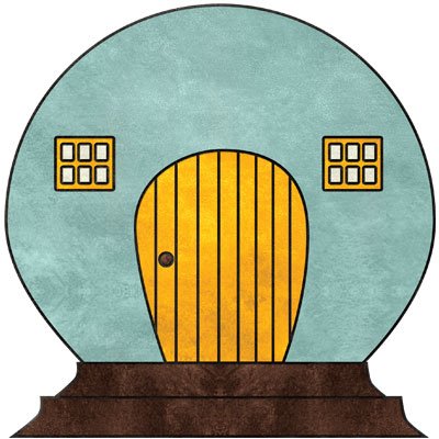 My Wonderful WallsMonster House Wall Sticker for Kids' Monster Theme Wall Mural, Grotto, Blue/Gold/Yellow