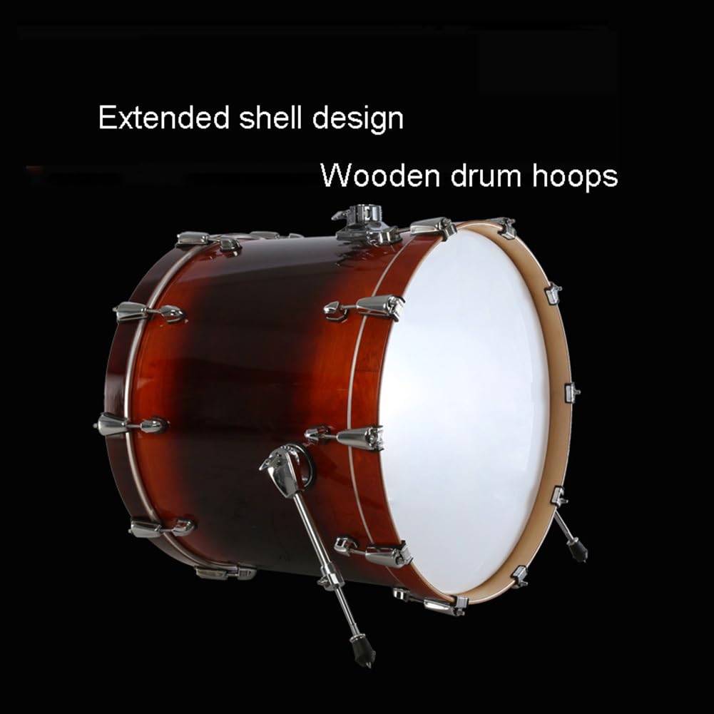 Batería para Adultos, batería Completa de 5 Piezas para Adultos, Kit de percusión para Instrumentos Musicales, para presentaciones en el Escenario para Principiantes(A)