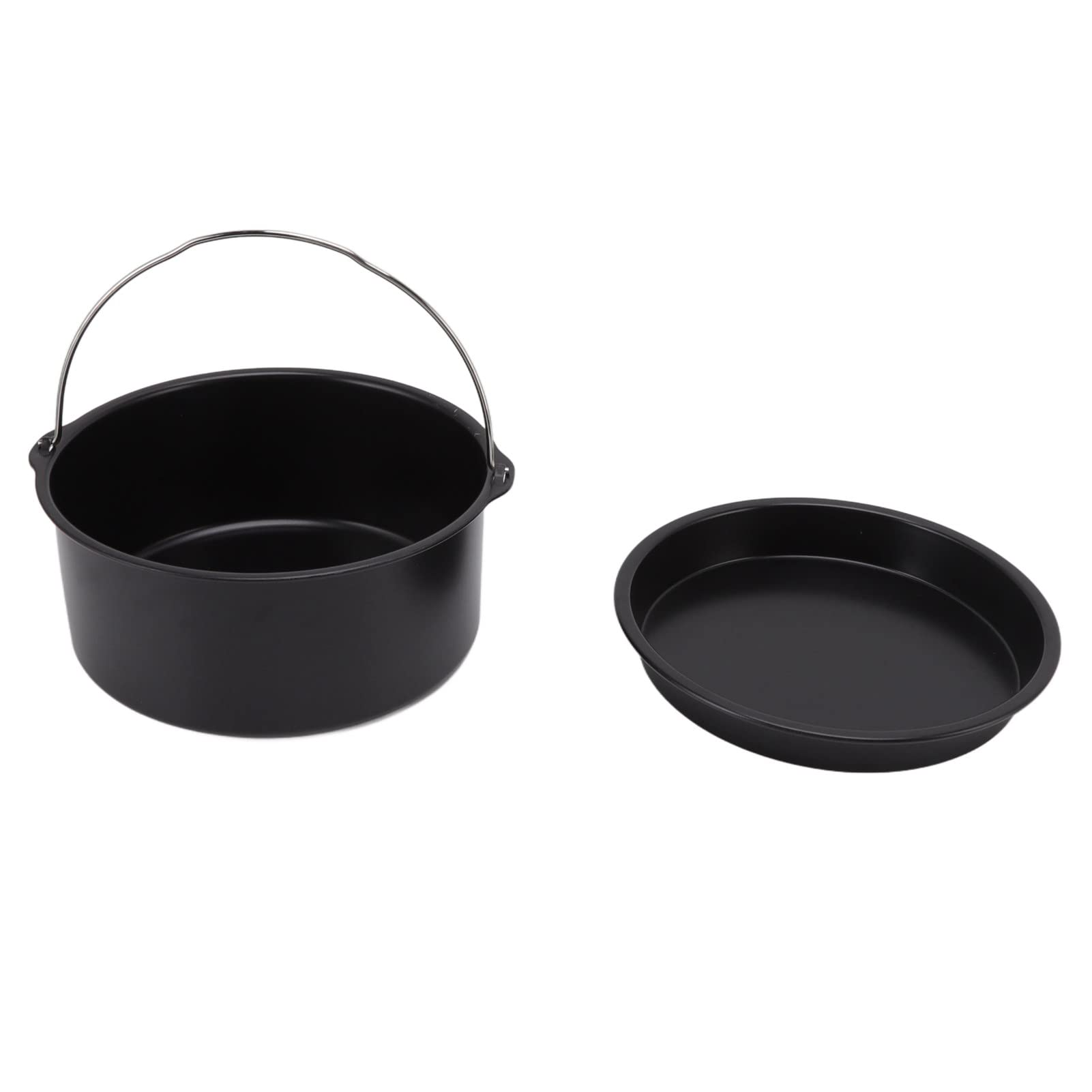 Set di pentole per friggitrice, in acciaio inox, resistente al calore con rivestimento antiaderente, per ristorante di casa e (20 cm)