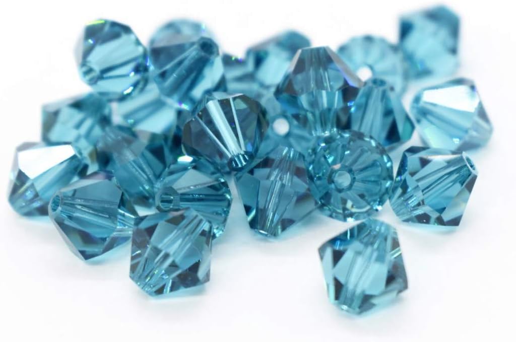 100pcs Authentic Preciosa 6mm Faceted Bicone Crystal Loose Beads Indicolite Compatible with Swarovski 5301/5328 for DIY Jewelry Making Pre-B653 - Image 3