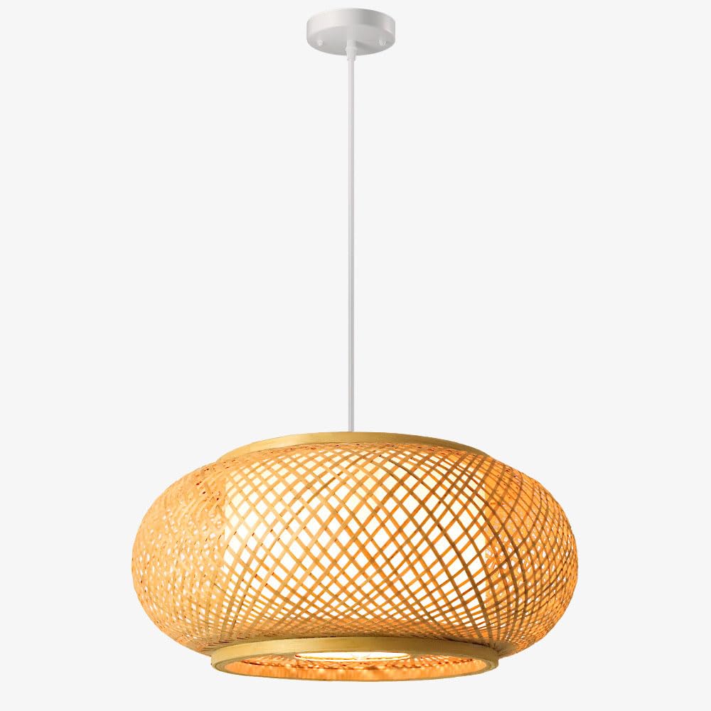 Lampe à suspension en bambou pour adoucir l'éclairage de votre salon