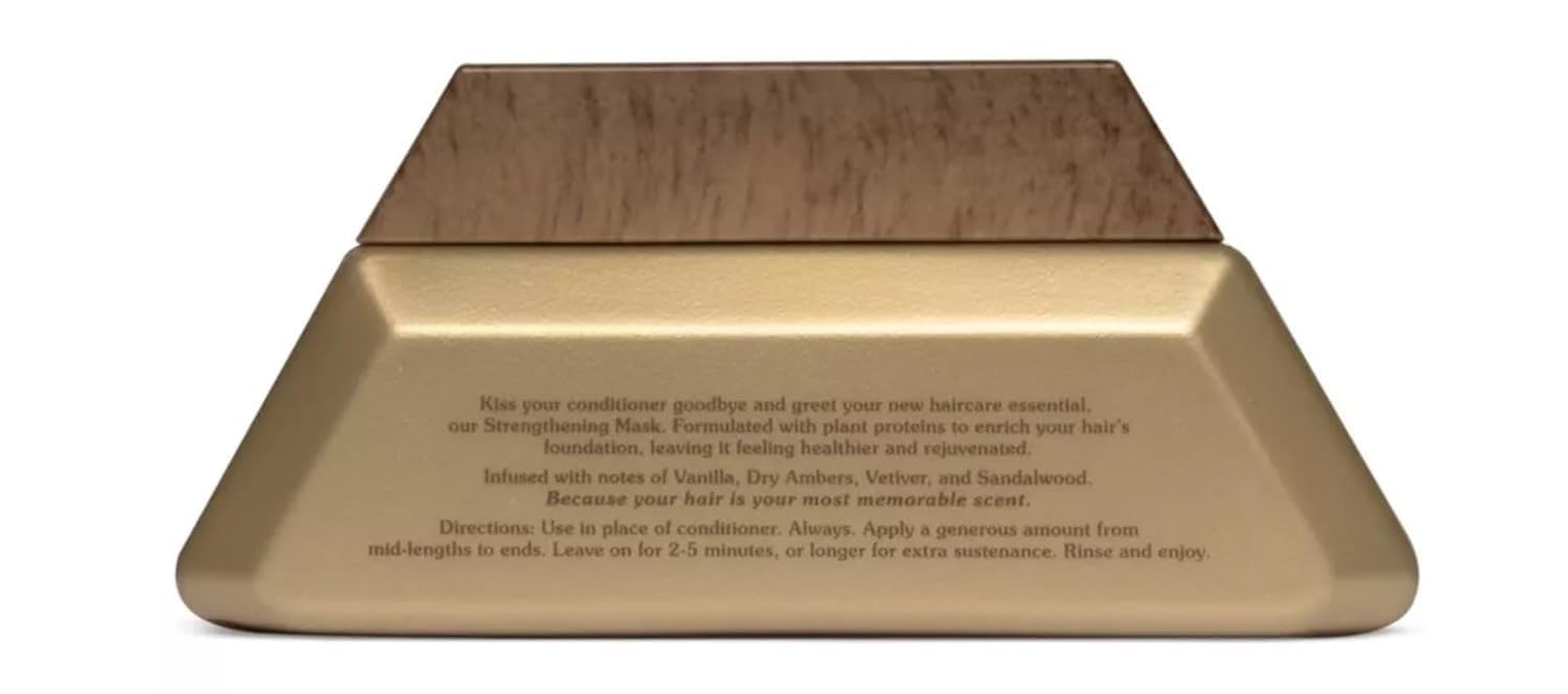 Blake Brownn Strengthening Hair Mask - Sandalwood Vanille, Warm Vanilla Scent, 8 oz + Make up Remover Pads Included