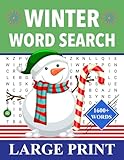 Winter Word Search Large Print for Adults: Winter Themed Word Find Vocabulary Word Games Puzzle Book for Adults With Solutions