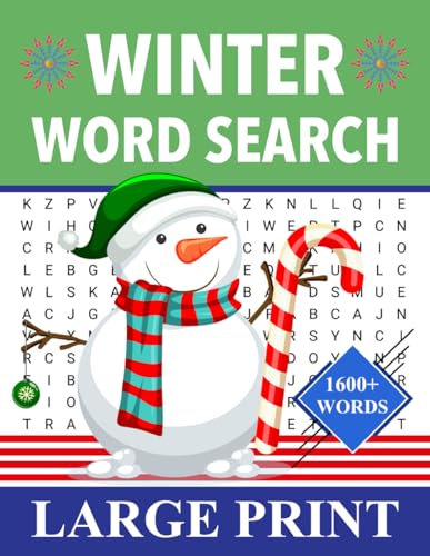 Winter Word Search Large Print for Adults: Winter Themed Word Find Vocabulary Word Games Puzzle Book for Adults With Solutions