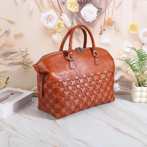 Image of Genuine Leather Handbags for Women Satchel Tote Bags Top Handle Bags