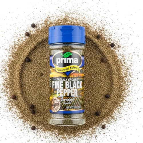 Prima Gourmet Kosher Spices, Ground Black Pepper, Fine Grind, 2.5