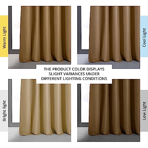 HPD Half Price Drapes Signature Velvet Blackout Curtains For Bedroom 50 x 96 (1 Panel), VPCH-140805-96, Amber Gold - Image 3