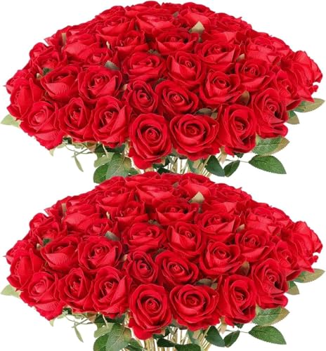 Exotische getrocknete Blumenstrauß schöne Rosen, 60 Stcs Künstliche Blumenstrauß, geeignet für das Hochzeitszentrum, Brautstrauß, Muttertag Valentinstag, Heimatdekor (weiß)