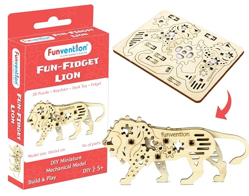 Image of Funvention Birthday Return Gifts (Pack of 24) Fun Fidgets - Jungle & Assorted | DIY Miniature Mechanical Models 3D Puzzle Return Favours for Kids Birthday Party 5+ Years Made in India Toys