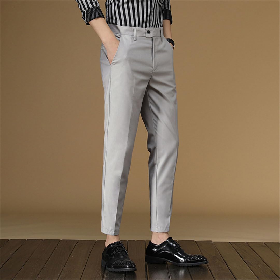Pantalones De Traje De Verano para Hombres Pantalones Formales De Negocios De Oficina