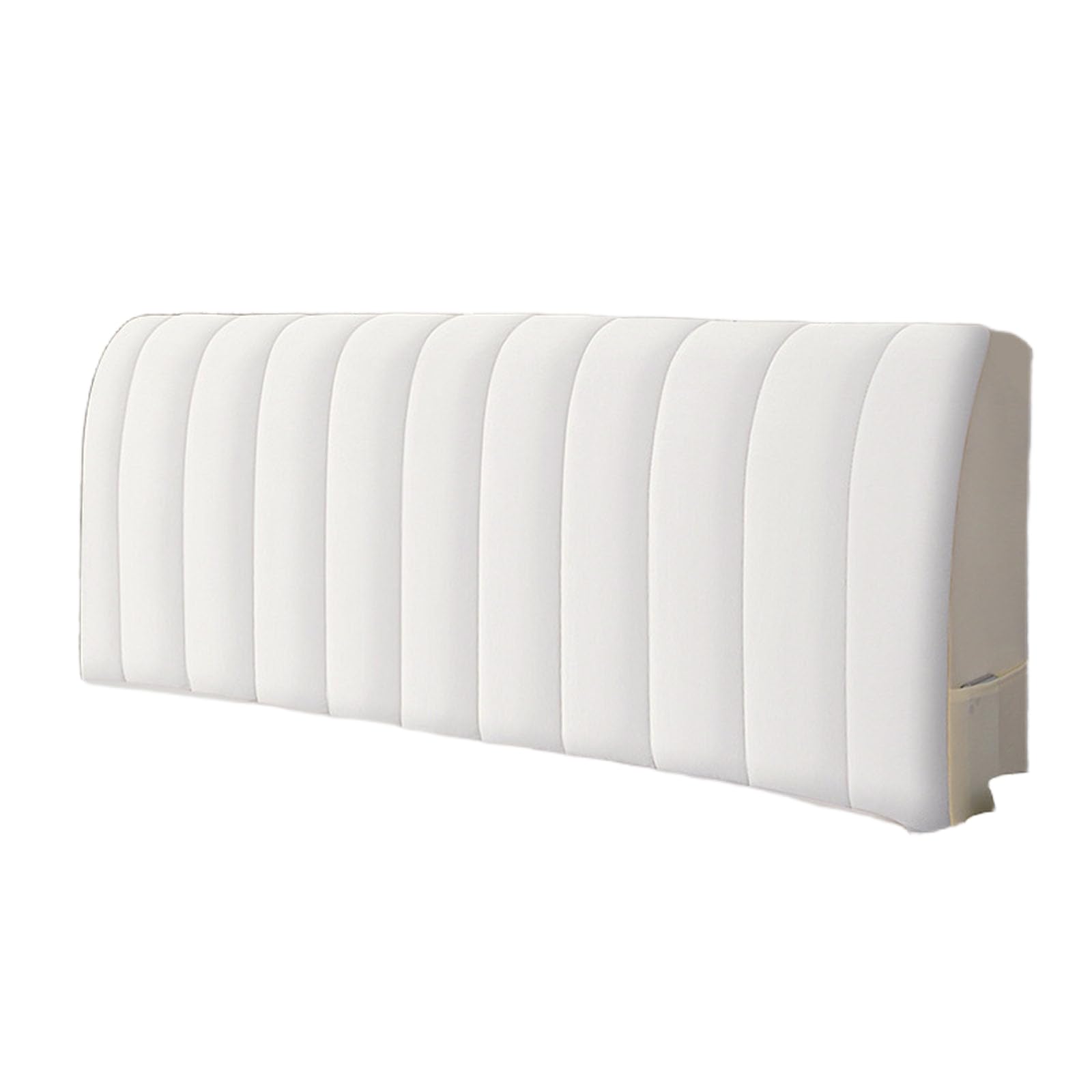 OQHAIR Funda para cabecera de Cama Funda elástica para cabecera Tela Gruesa Funda elástica para cabecera de Cama Funda Lavable para cabecera -Blanco-150 cm/59 Pulgadas
