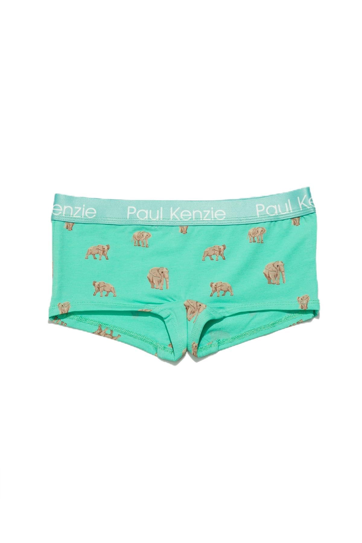 Paul Kenzie Women's Multicolour Eco Characters Boyshort Panties - Elephantastic (Uk, Alpha, Xl, Regular, Regular, )