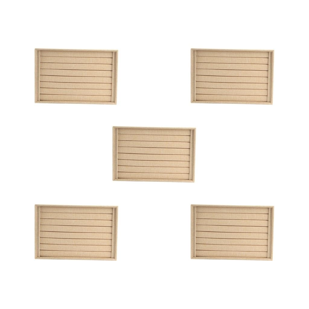 Juego de 5 bandejas de almacenamiento para joyas, anillos, pulseras, pendientes, bandeja para anillos
