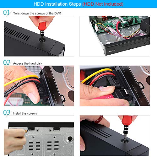OWSOO 8Canali DVR Videoregistratore Digitale,1080P Full HD ad Alta Definizione Ibrido AHD/ONVIF IP/Analogico/TVI/CVI/DVR Video Sorveglianza CCTV,P2P Monitoraggio del Telefono Remoto