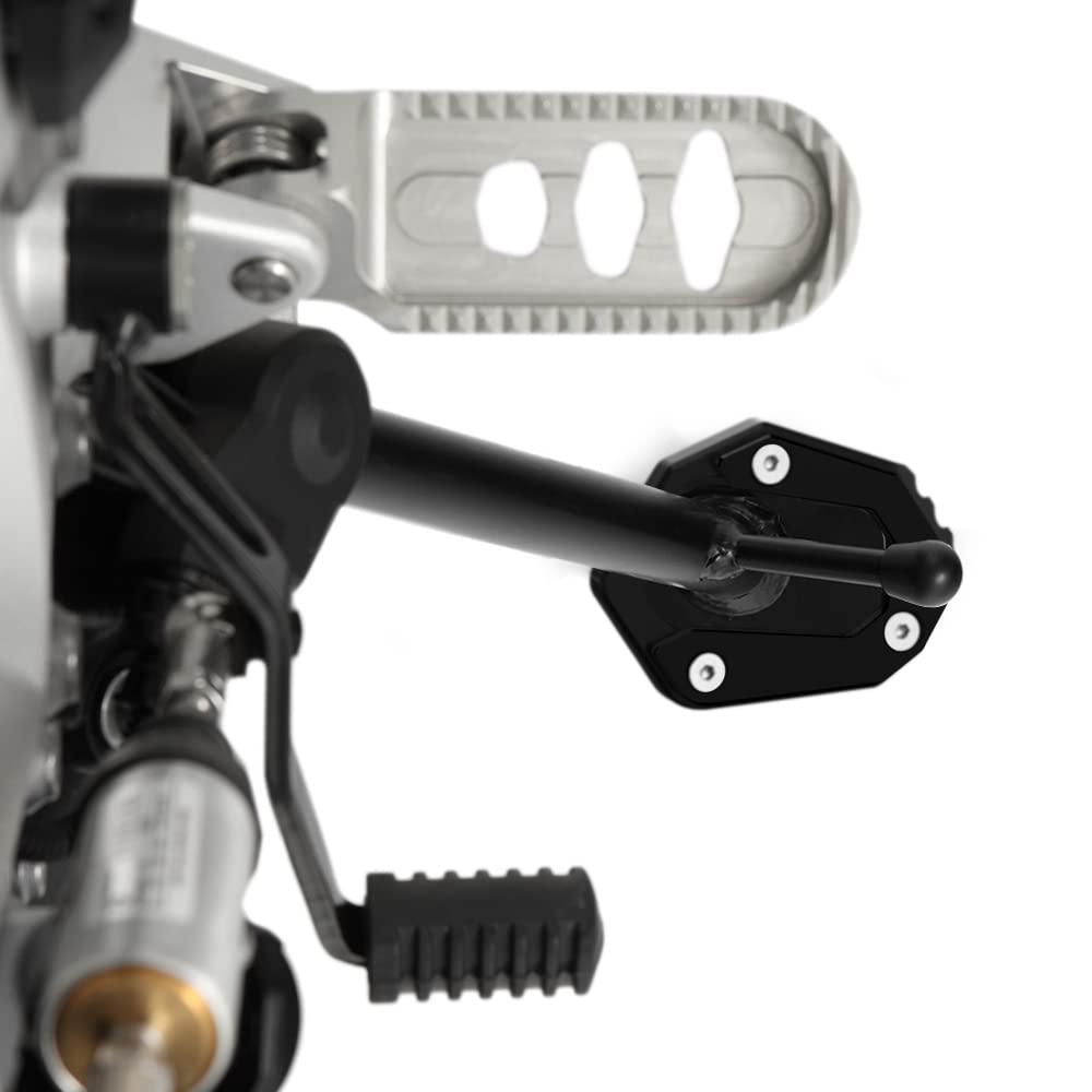Soporte de motocicleta apto para B.MW F800GS 2023 2024 | F800GS Adventure 2023 2024 | Placa ampliada del lado del pie F800 GS F800GS ADV Extensión de soporte lateral F800GS Accesorios (negro)
